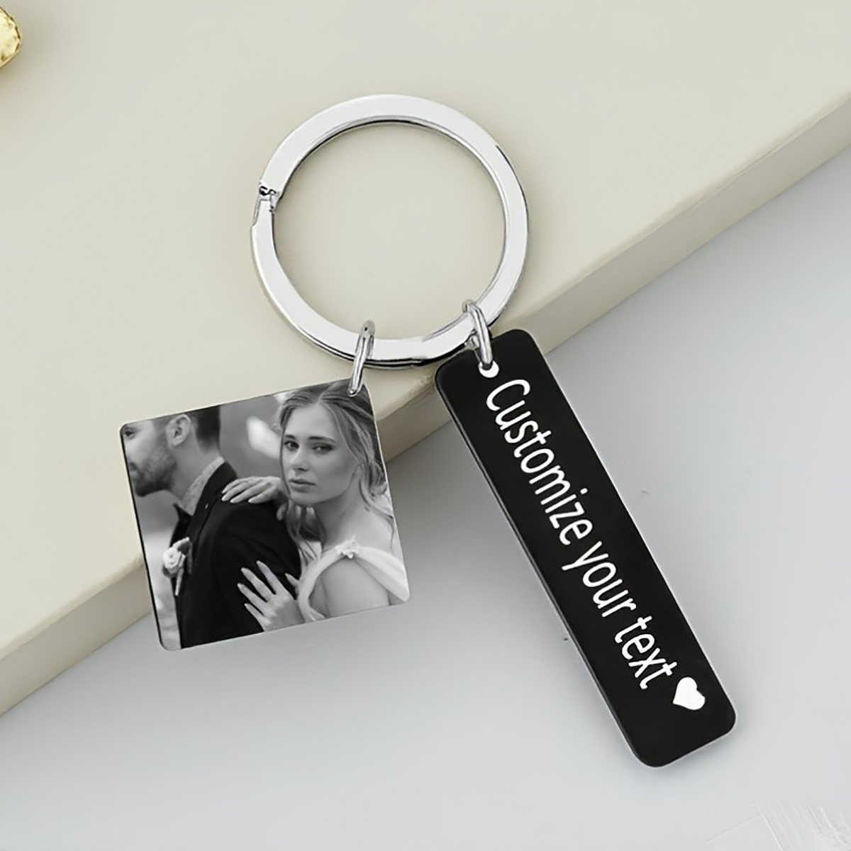 Initial Ring Custom - Персонализированный брелок для ключей из нержавеющей